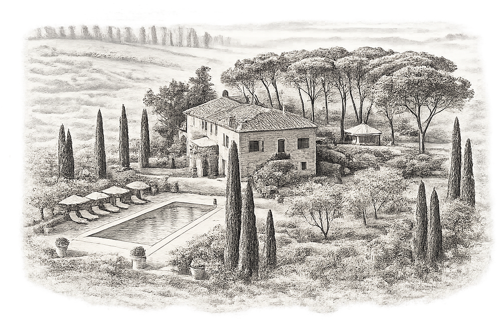 Villa Cozzano illustration